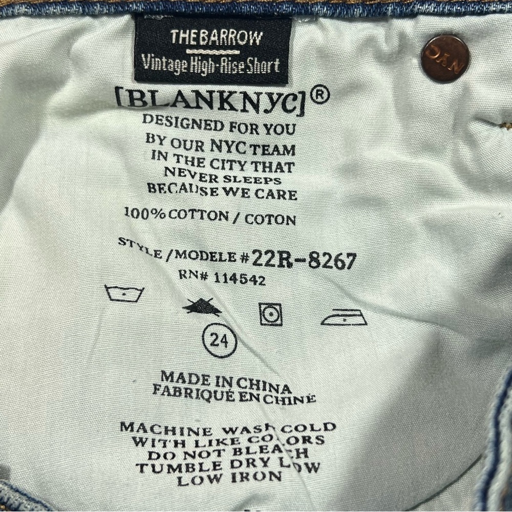 Blank NYC | Vintage Wash 70s Vibe Cowgirl High Rise Denim Shorts Jorts | 24 - Picture 12 of 12